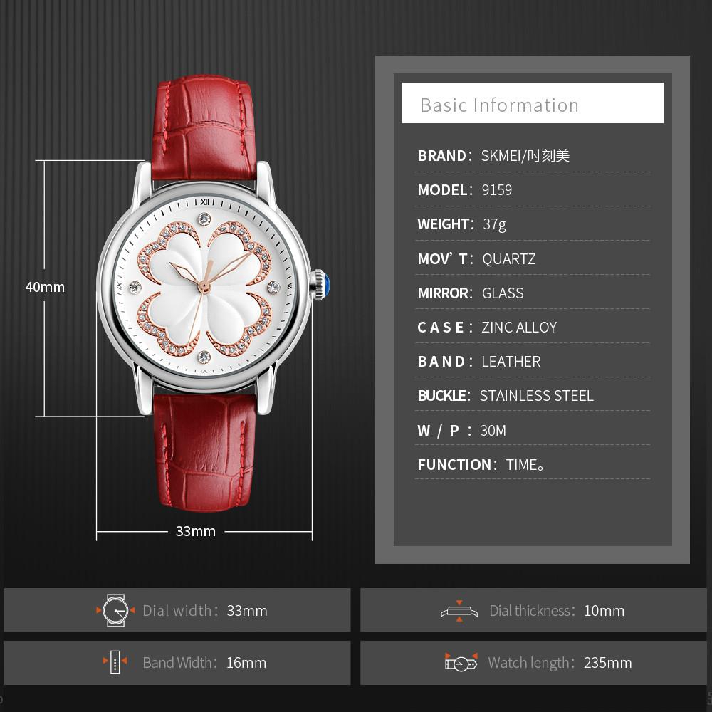 Đồng Hồ Quartz SKMEI SKMEI 9159 Dây Da Chống Thấm Nước | BigBuy360 - bigbuy360.vn