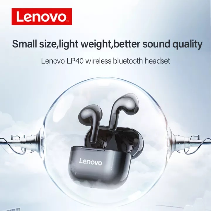 Tai Nghe Bluetooth 5.0 Không Dây Chống Ồn Điều Khiển Kép Lenovo LP40.