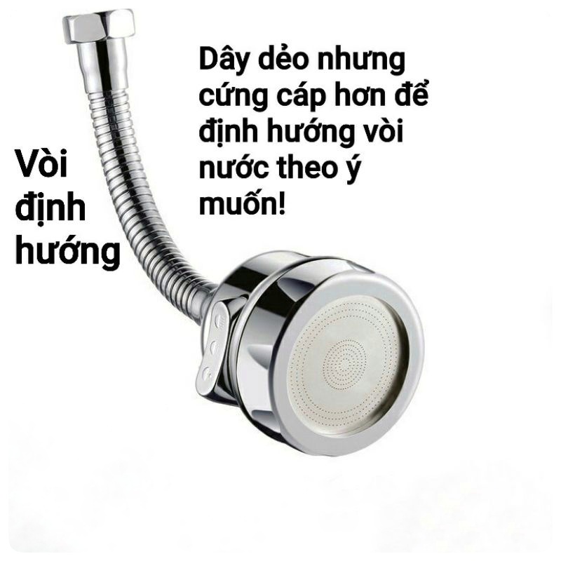 Đầu vòi nước tăng áp xả nước mạnh xoay 360 độ - yobo.vn