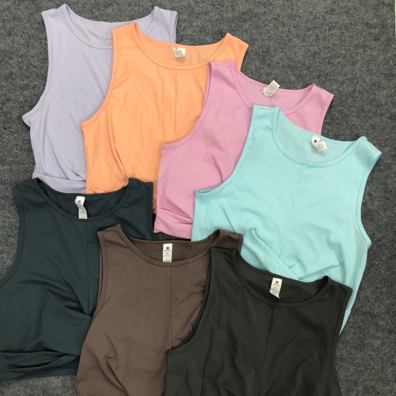 Áo Ba Lỗ Xoắn Eo Dáng Croptop Nhiều Mầu Xoắn Eo Hàng Xuất Xịn