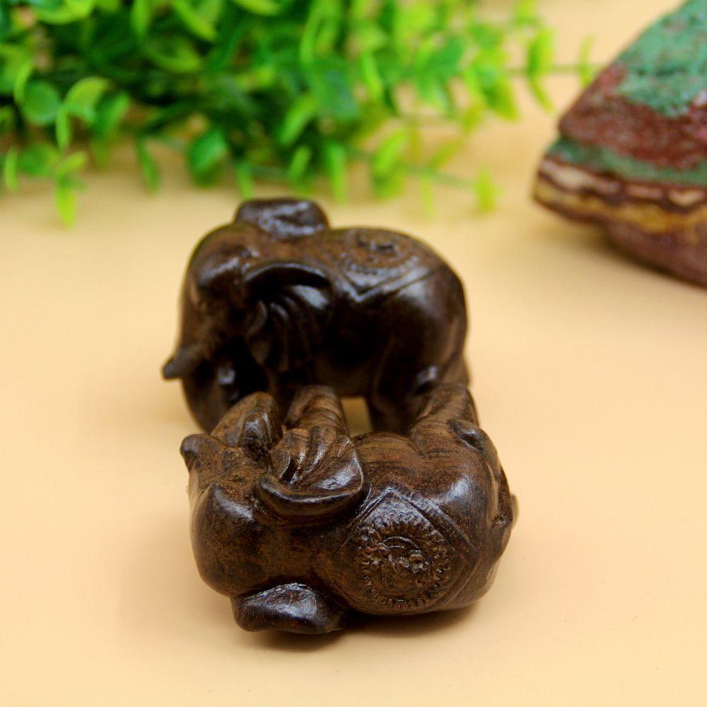 Tượng Voi Bằng Gỗ 6CM Dùng Trang Trí Vườn DIY