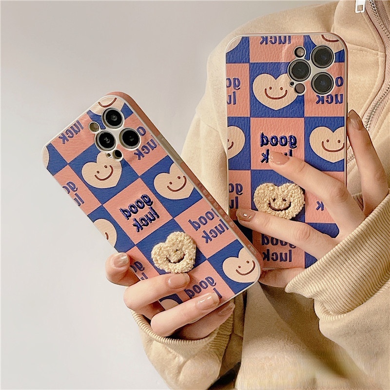 Ốp Điện Thoại Thêu Hình Trái Tim Cho iphone13 / 2pro / max 11 xr / xs 8plus