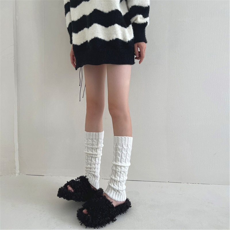 Vớ Dệt Kim Giữ Ấm Chân Màu Sắc Ngọt Ngào Thời Trang Mùa Thu Cho Nữ