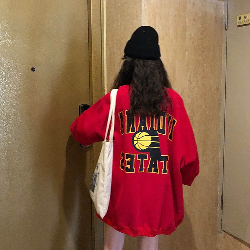 Áo Sweatshirt Tay Dài Cổ Tròn Vải Mỏng In Họa Tiết Cổ Điển Thời Trang Mùa Thu Phong Cách Hàn Quốc Cho Bạn Nữ | BigBuy360 - bigbuy360.vn