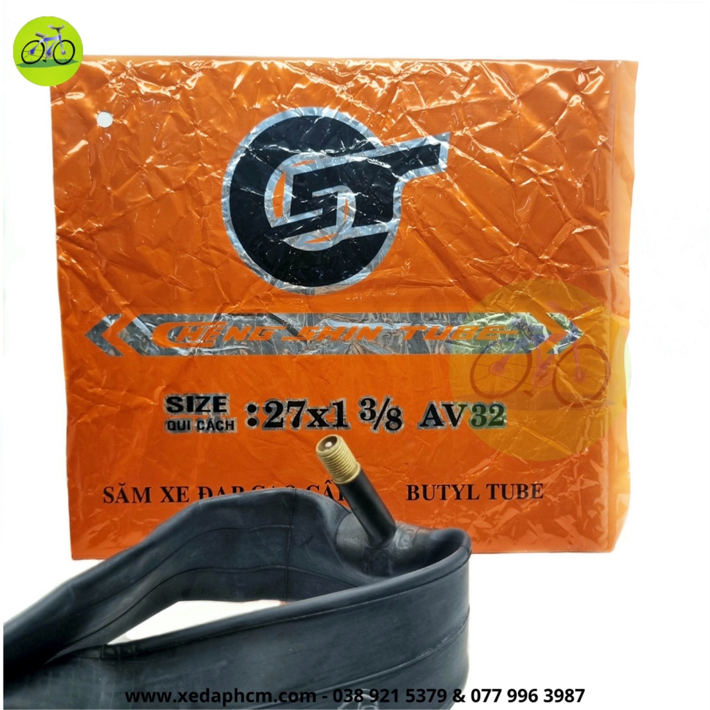 Ruột xe đạp săm CHENGSHIN 27x1.3/8 - 26x1.95/2.125 AV32-48mm van xe máy