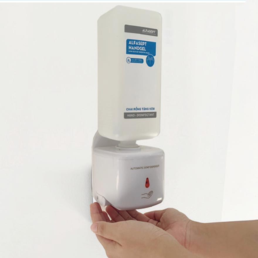 Máy Đựng Nước Rửa Tay Tự Động ALFASEPT Dispenser DHT4 Thiết Kế Hiện Đại, Tự Điều Chỉnh Lượng Nước Tiện Dụng