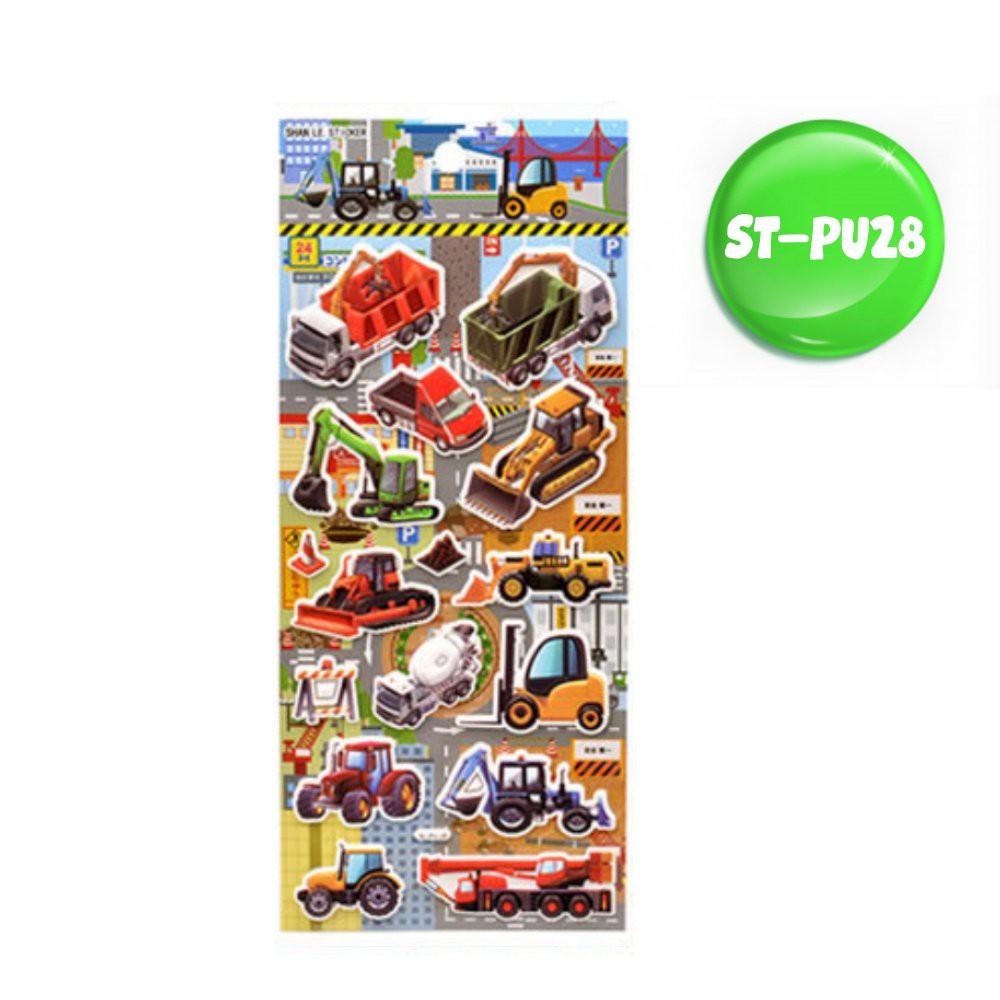 Đồ chơi sticker PU25->PU28 cho bé hình dán xe 3D vừa chơi vừa học, phát triển trí tuệ, luyện tập trí thông minh
