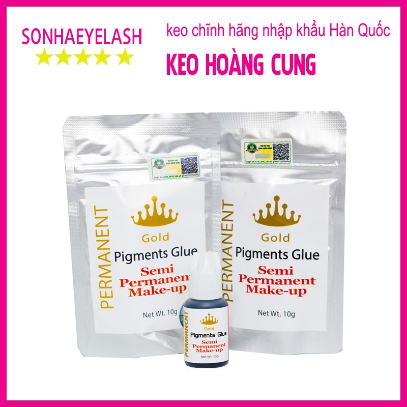 Keo vương miện, Keo nối mi Gold Pigment Glue, dụng cụ mi Sơn Hà