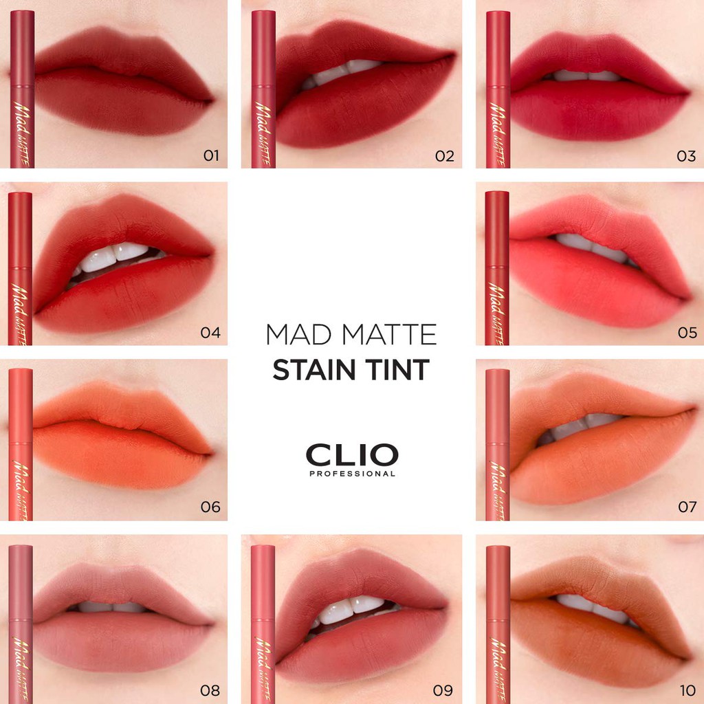 (Hàng sẵn đủ bill) Son Clio Mad Matte Stain Tint | BigBuy360 - bigbuy360.vn