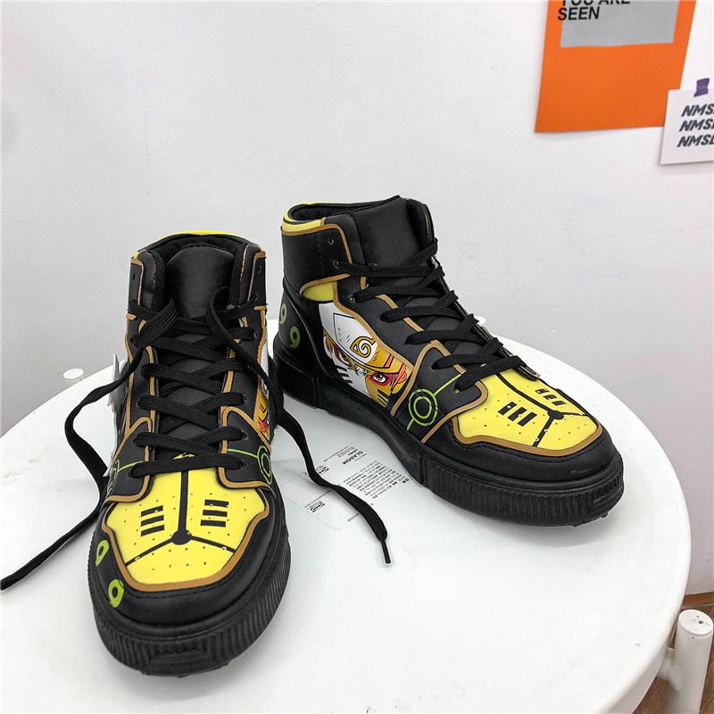 Giày thể thao nam cổ cao in hình Naruto thời trang