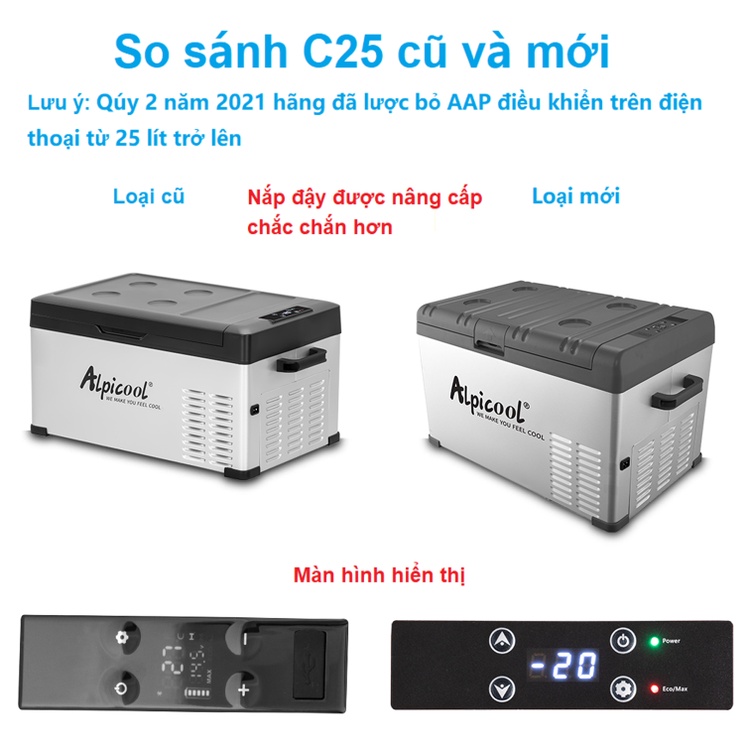 ➡ Tủ lạnh mini dùng trong nhà và trên ô tô, dung tích C25 (25 lít), công suất 60W