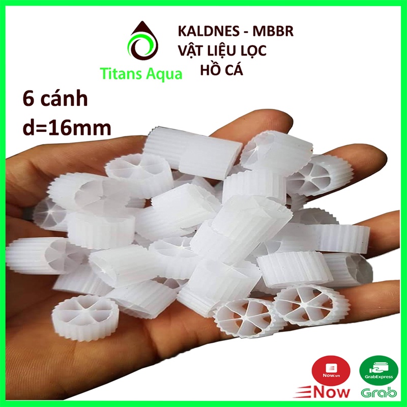 100g KALDNES - HẠT LỌC NHỰA MBBR 6 CÁNH - GIÁ THỂ VI SINH - VẬT LIỆU LỌC HỒ CÁ