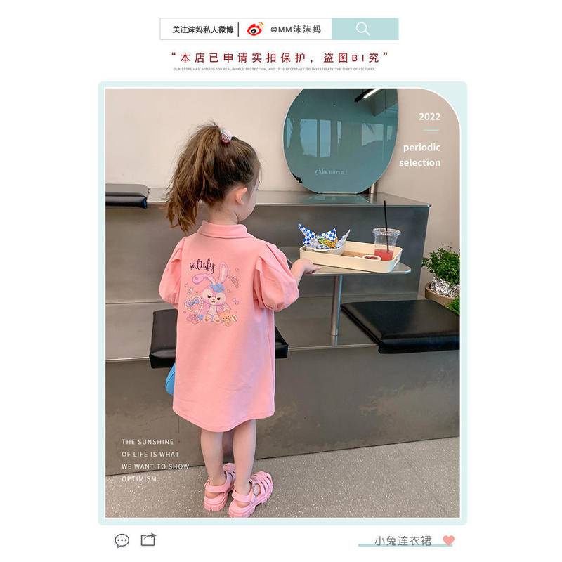 Đầm polo bằng cotton thời trang mùa hè Hàn ngoại ngọt ngào thoáng khí hút mồ hôi cho bé gái