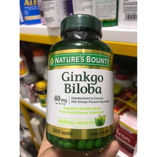 200 viên/ Ginkgo Biloba 60mg Nature's Bounty, Mỹ