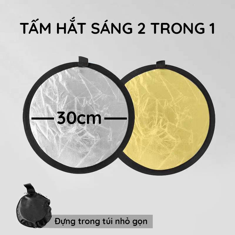 [Phụ Kiện Chụp Ảnh] Tấm hắt sáng 2 trong 1 nhiều kích thước (30cm - 60cm - 80cm - 110cm)