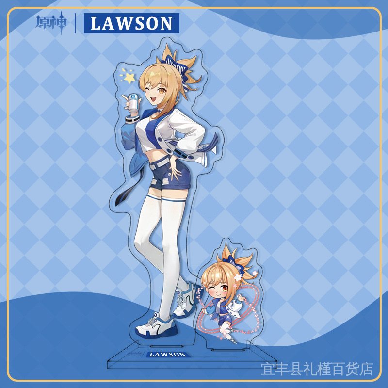 Genshin impact LAWSON Tên chung The Peripheral Gifs Acroylic Stand Brookch Keychain Badger interlớp Craft Hutao Yoimiya I9HV