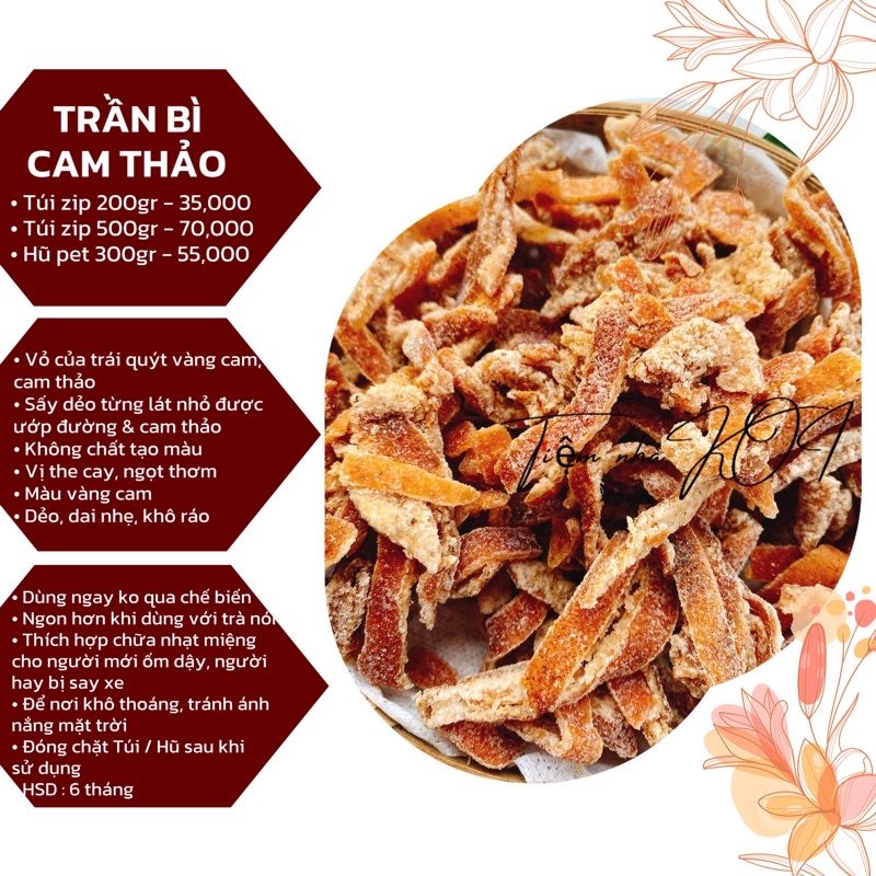 Trần Bì Cam Thảo / 200gr / 300gr / 500gr - Đặc sản Đà Lạt
