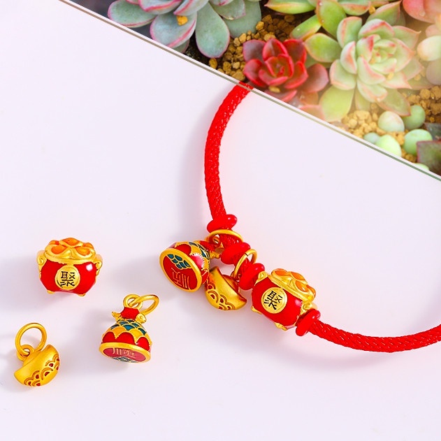 [Hàng Có Sẵn] Vòng Tay Chuỗi Hạt Mặt Hình Cá Chép diy Không Phai Màu Làm Phụ Kiện Cho Nữ