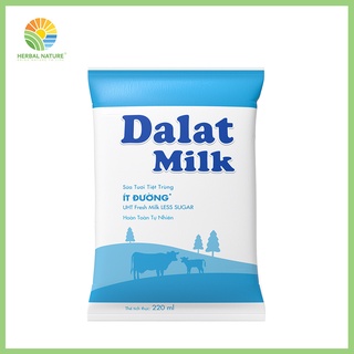 Sữa tươi tiệt trùng ít đường dalatmilk 220ml