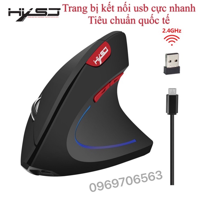 Chuột Không Dây Chống Mỏi Tay HXSJ Siêu Ngầu T22 Pin Sạc Dùng Cực Lâu | BigBuy360 - bigbuy360.vn