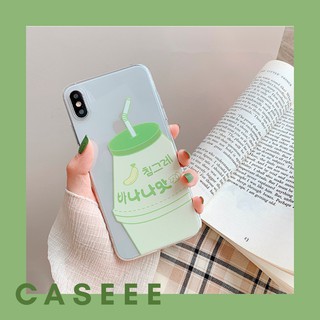 Ốp lưng iPhone vỏ mềm trong suốt "sữa chuối táo lớn" iPhone 6/7/8/X/XS/XSMax/XR