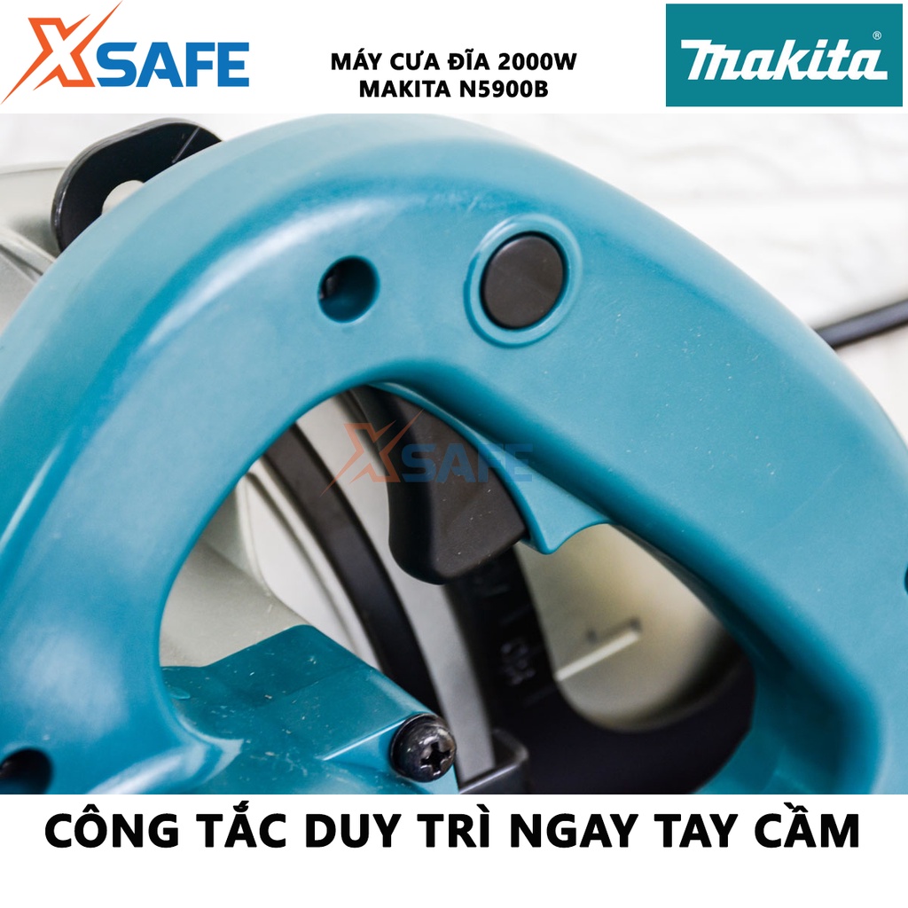 Máy cưa đĩa MAKITA N5900B Máy cắt đĩa tròn công suất 2000W, đường kính lưỡi 235mm, tốc độ không tải 4100 có kèm lưỡi cưa