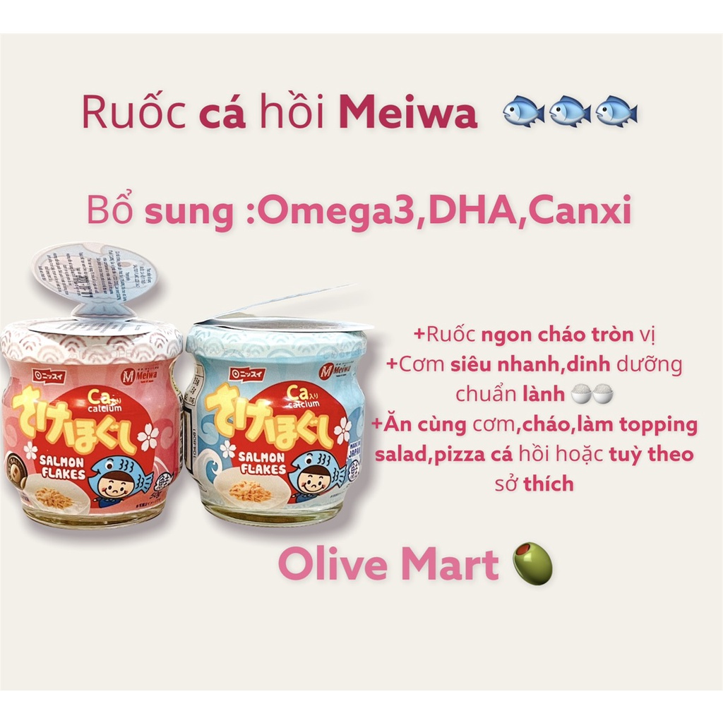 Ruốc cá hồi Meiwa 50gr cho bé (Date 12/2022)