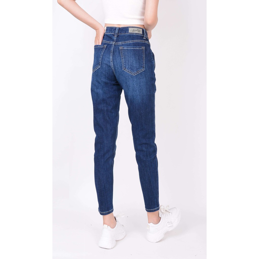 Quần jean nữ ống rộng baggy đẹp lưng cao cạp bán chun trơn hàng hiệu cao cấp mã 420 VANIZEN | BigBuy360 - bigbuy360.vn