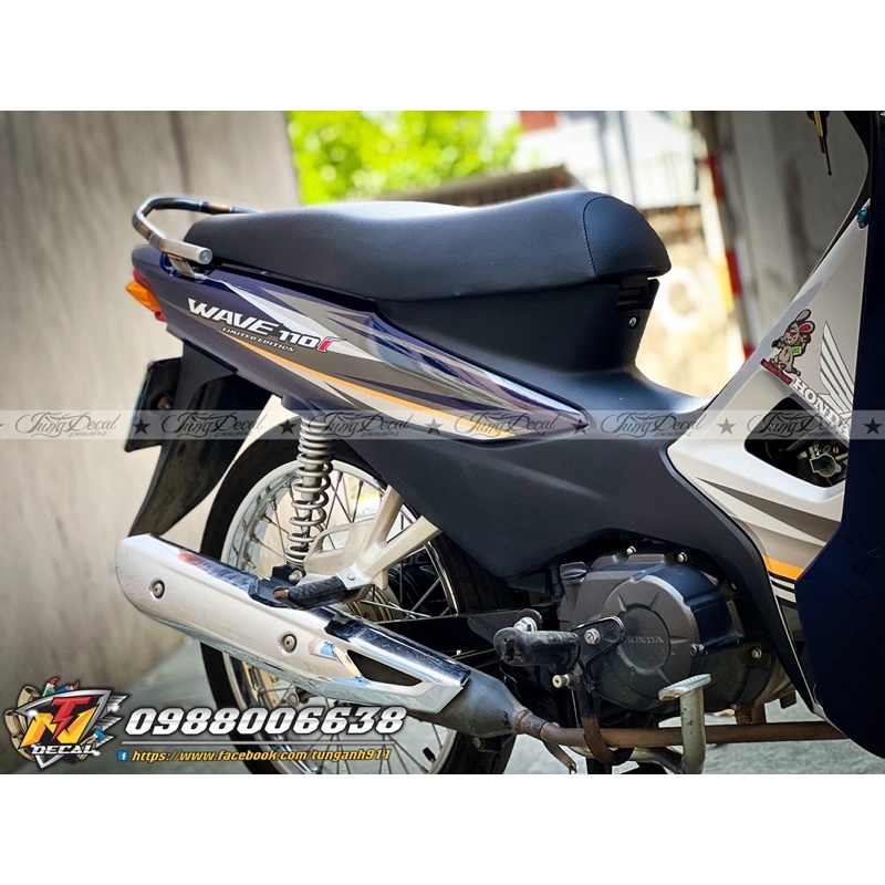 Tem rời Wave 110 - Tem xe wave tím than