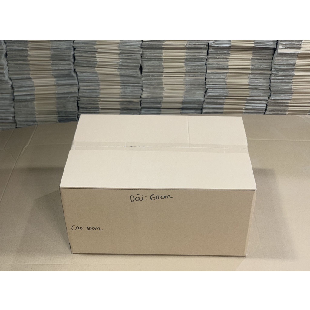 Thùng giấy chuyển nhà 60x40x30 HUPUNACARTON hộp carton gói hàng, đựng quần áo, để đồ trang điểm tiện lợi