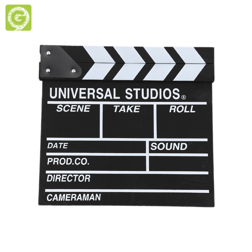 Bảng Clapper Board 12x11 Inch Bằng Gỗ Dùng Để Xem Phim