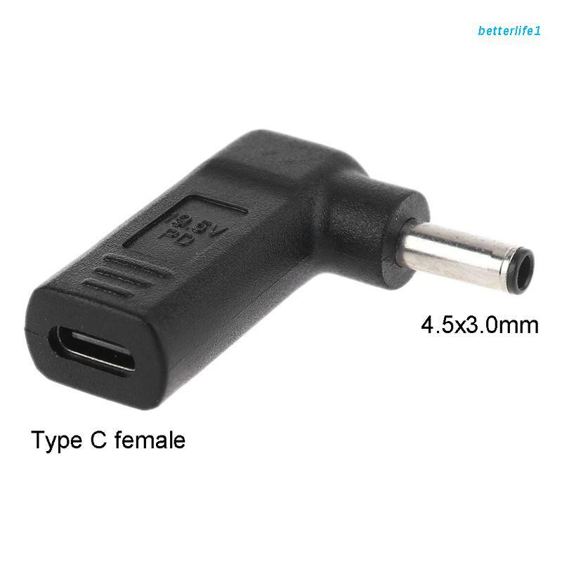 Dây cáp sạc chuyển đổi Usb Type C sang cổng cắm 4.5x3.0mm Dc thích hợp cho laptop Dell Xps12 13 9360 9350