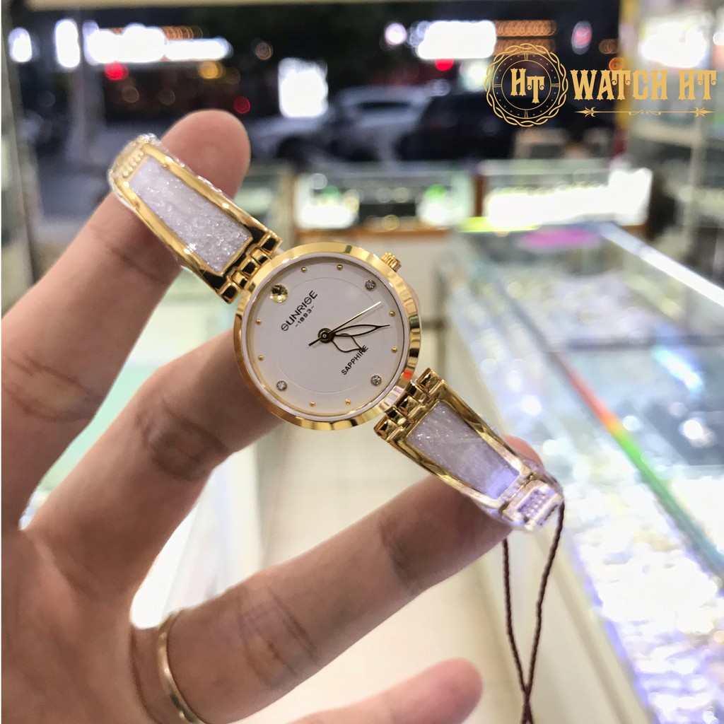 Đồng hồ nữ SUNRISE 9957SA full hộp, thẻ chính hãng, Kính Sapphire chống xước chống nước tuyệt đối | BigBuy360 - bigbuy360.vn