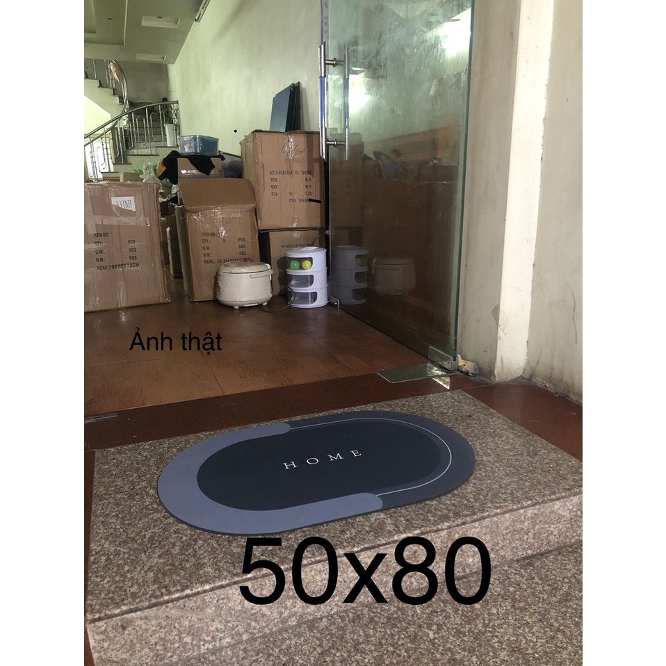 Thảm Lau Chân Silicon Siêu Thấm Nước Chất Liệu Chống Trơn Trượt ĐỘ DÀY 3,5MM