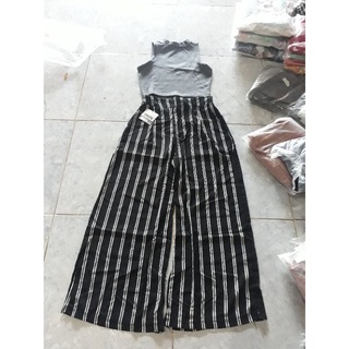 sét quần ống rộng, áo crop