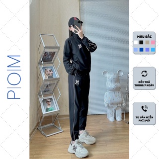 Bộ gió thể thao nữ M.L.B, Bộ quần áo thu đông nữ NY, Set quần áo gió nữ cao cấp G01 - Pom Store