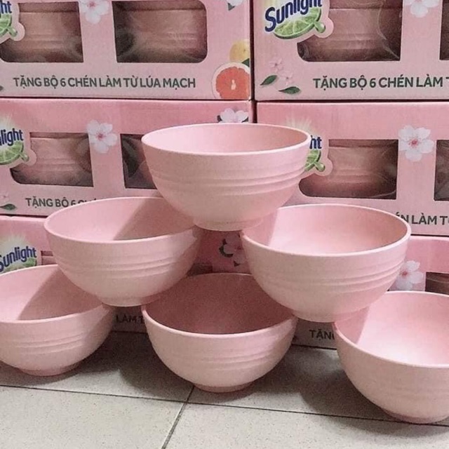 BỘ CHÉN MÀU PASTEL LÚA MÌ RẤT ĐẸP
