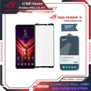 Kính cường lực Gor ASUS ROG Phone 3 / 3 Strix Full Viền Đen (Chính Hãng)