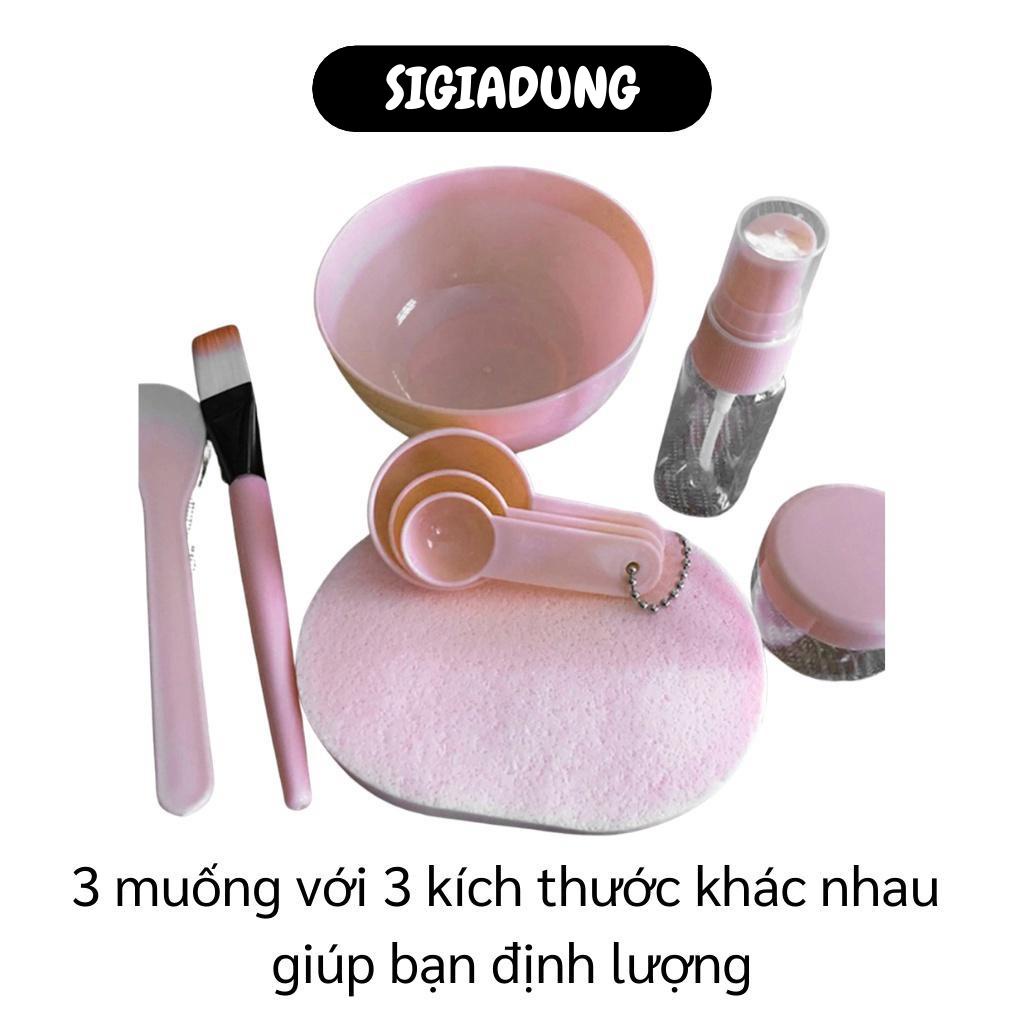 [SGD] Dụng Cụ Trộn Mặt Nạ - Bộ 9 Món Bát Trộn Đắp Mask Gồm Bát, Que, Chổi Cọ Và Thìa Đong 6279