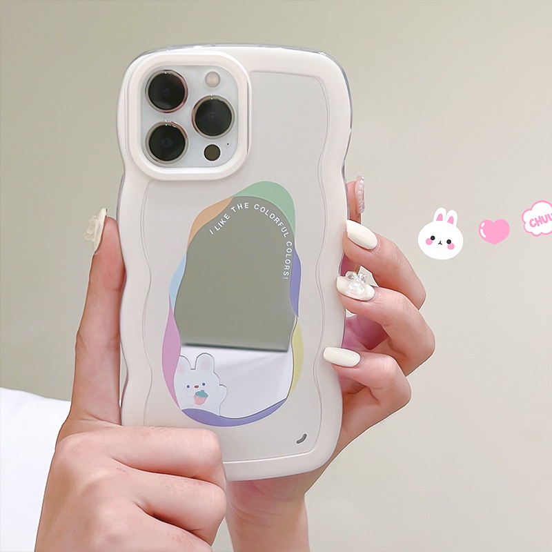 Ốp lưng iphone ốp Điện Thoạii silicone Mặt Gương Họa Tiết Hoạt Hình Cho iPhone 14 13 12 11 promax XS XR xsmax se2020 6 7 8plus