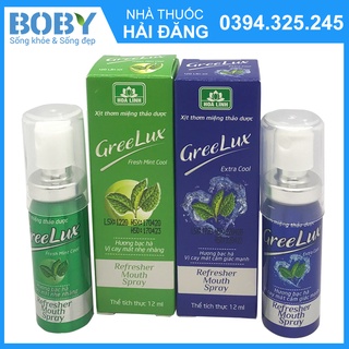 Xịt thơm miệng Greelux Xtra Cool thảo dược 12ml - Chính hãng
