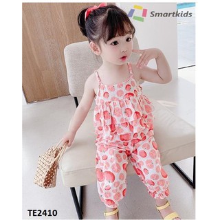 Bộ bg áo hai dây, quần lửng quả cà chua te2410