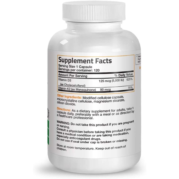 VITAMIN D3 K2 |  Bronson Vitamin K2 + D3 nhập Mỹ  | Tăng Đề Kháng - Chính Hãng The Shape