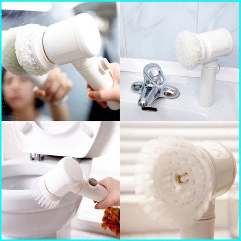 Máy Cọ Rửa Điện Đa Năng Sạc USB, bàn chải Vệ Sinh Bếp, Bồn Rửa Mặt,Đánh Giày, đánh bóng với Cọ Vệ Sinh Nhà Bếp/Phòng Tắm