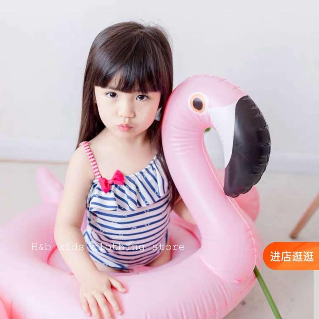 Bikini Bé Gái Hoạ Tiết Kẻ Ngang Quai Chéo Siêu Xinh Cho Bé Đi Biển Size 8-20kg