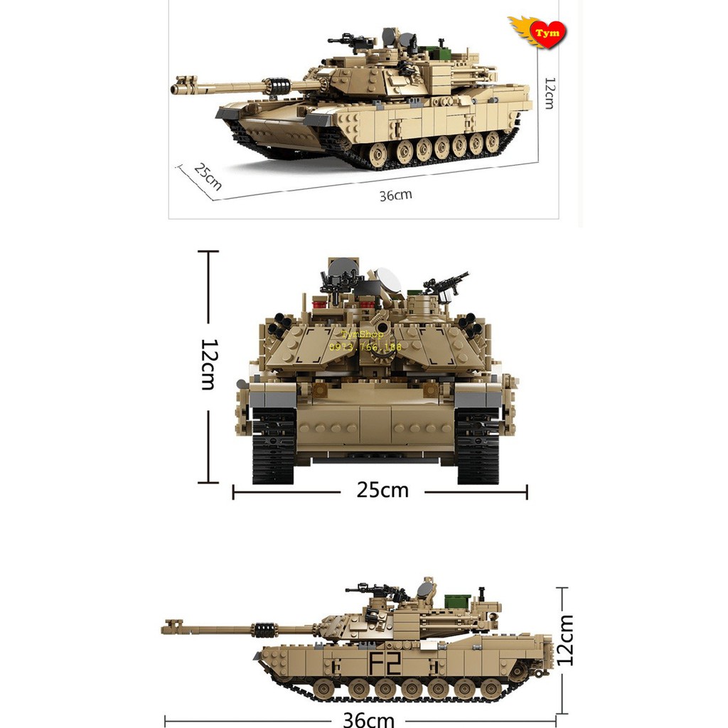 Kazi KY10000 Lego Military Army M1A2 Abrams Mbt ) lắp ráp Xe Tăng Chủ Lực Biến Hình Xe Hummer Bánh Xích lắp được 2 mẫu