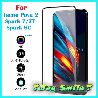 Kính cường lực full màn tecno pova 2 tecno spark 7 spark 7t spark 6 go spark 8c pop 5 lte bảo vệ màn hình