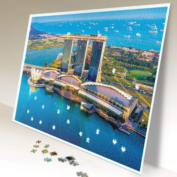 Tranh xếp hình 2035 mảnh - VỊNH MARINA Singapore