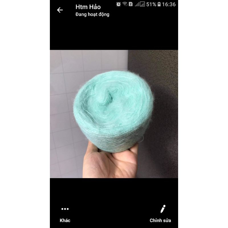 Len mohair nhật cuộn 100g