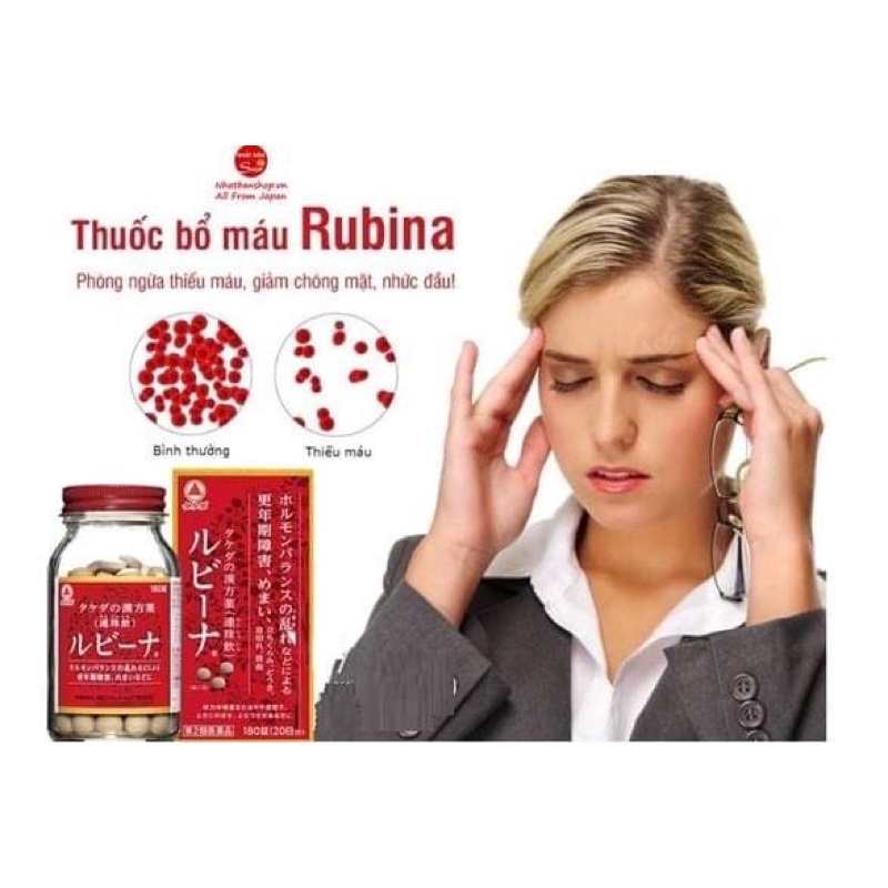 Viên Uống Bổ Máu Rubina 180 viên Nhật Bản